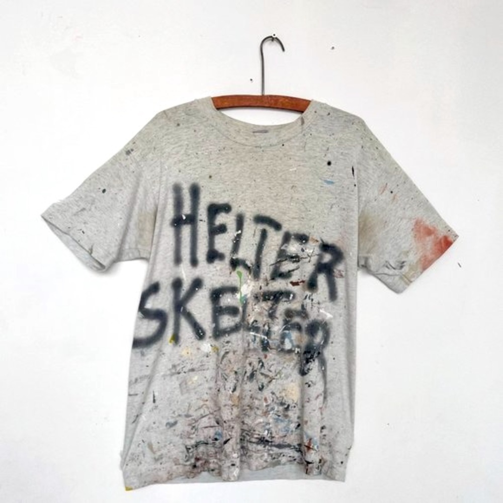 Vintage Distressed, Paint Splatter, Hand Lettered, Helter Skelter Mens T-shirt
